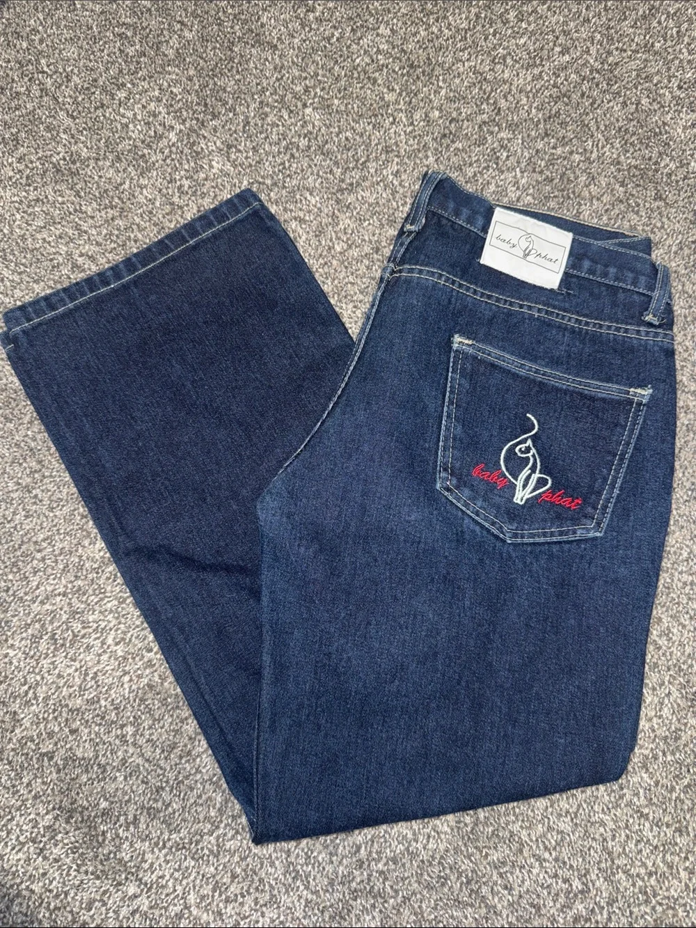 Baby Phat Embroidered Jeans VTG - Picture 1 of 8